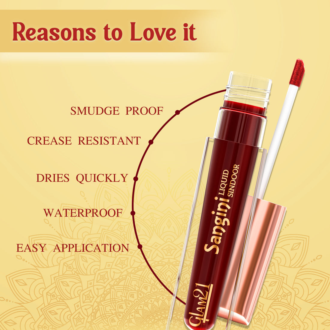 Glam21 Sangini Sindoor(02Maroon)