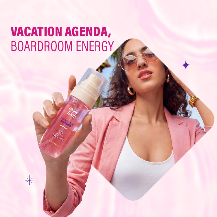 Plum BodyLovin’ Boardroom In Bora Bora Body Mist, Long-Lasting, Sweet Tropical Fragrance (100ml)