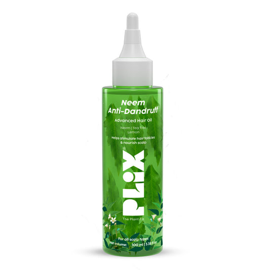 Plix Neem Anti-Dandruff Advanced Hair Oil (for Soothing Scalp, Reducing Flakes & Enhancing Hair Texture)