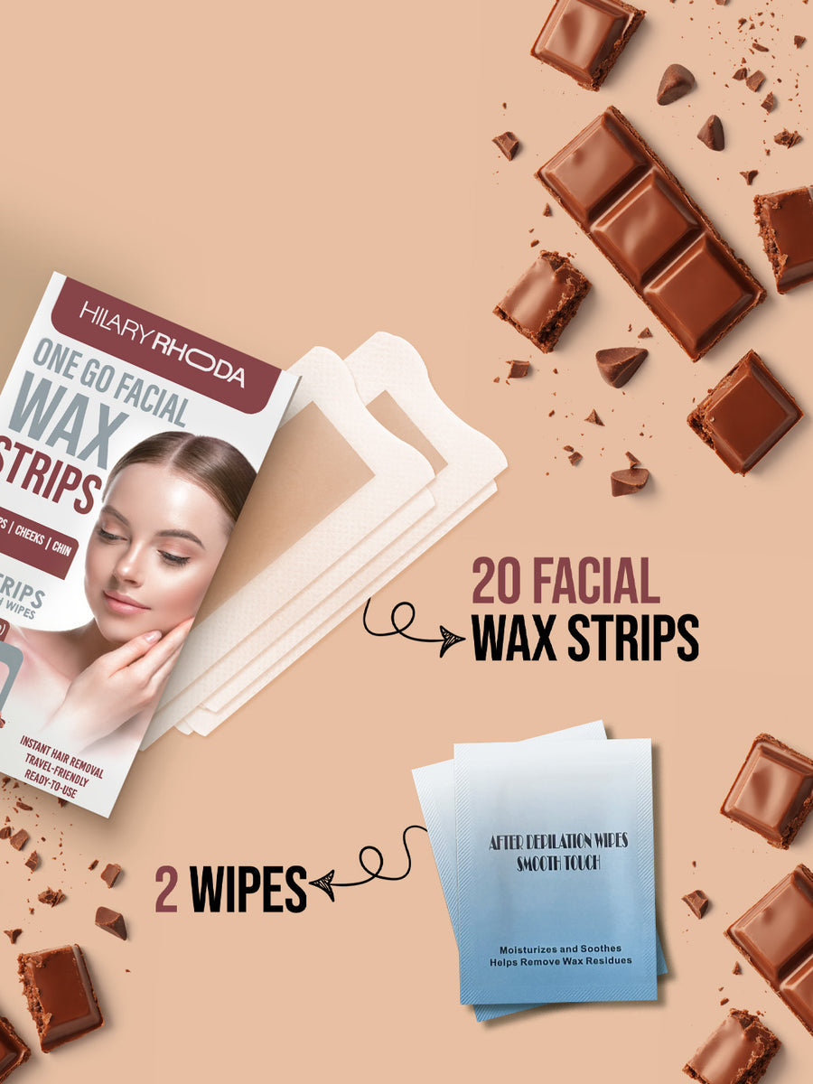 Hilary Rhoda One Go Facial Wax Strips 04 Choclate