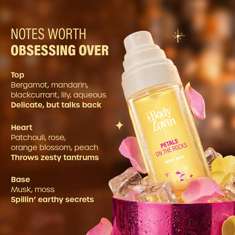 Plum BodyLovin’ Petals On The Rocks Body Mist, Long-Lasting, Citrus Floral Fragrance (100ml)