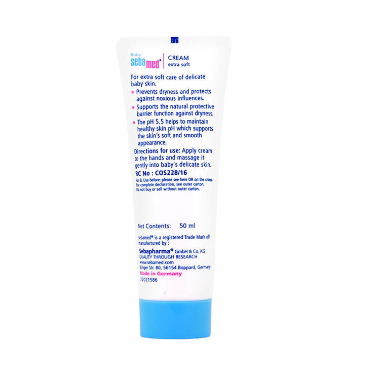 Sebamed Baby Cream Extra Soft, pH 5.5, Ideal For Dry Skin
(50ml)