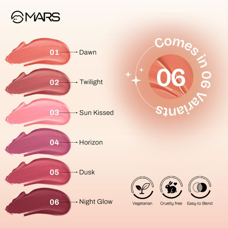 MARS Liquid Blush Hour Dewy-Matte Finish - 03 Sunkissed
(12ml)