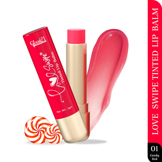 Glam21 Love Swipe Tinted Lip Balm (01Candy Red)