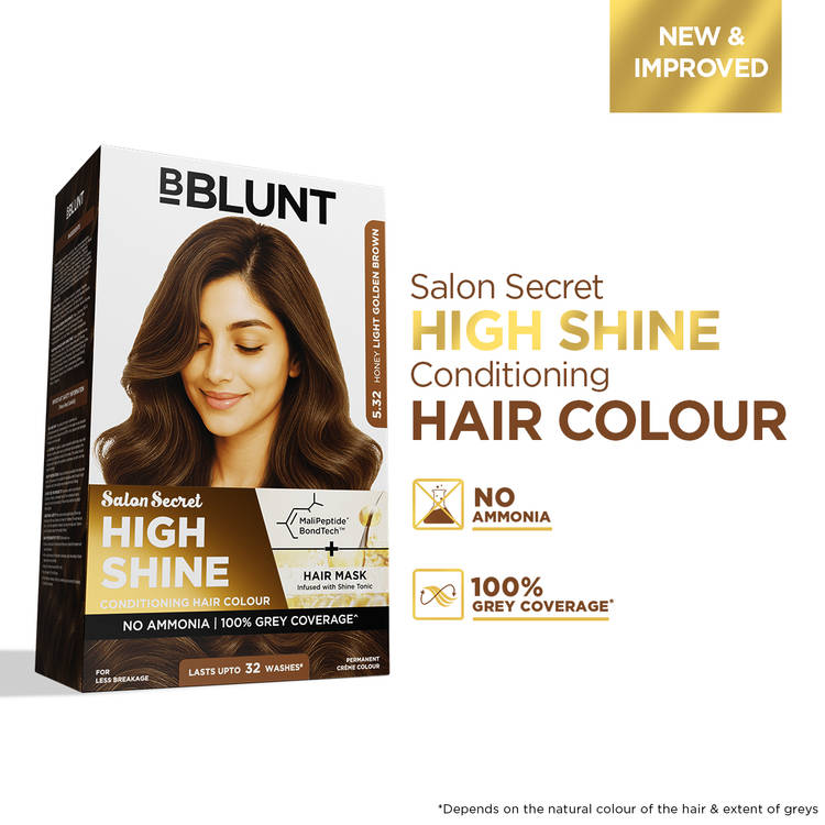 BBlunt Salon Secret High Shine Conditioning Hair Colour - Honey Light Golden Brown (130g)