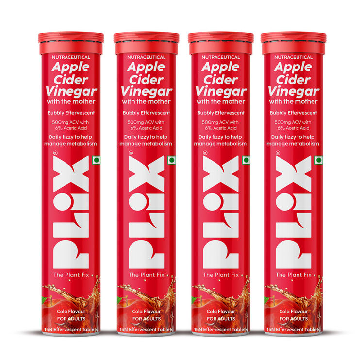 Plix Apple Cider Vinegar Effervescent Tablets - Cola
(60tablets)