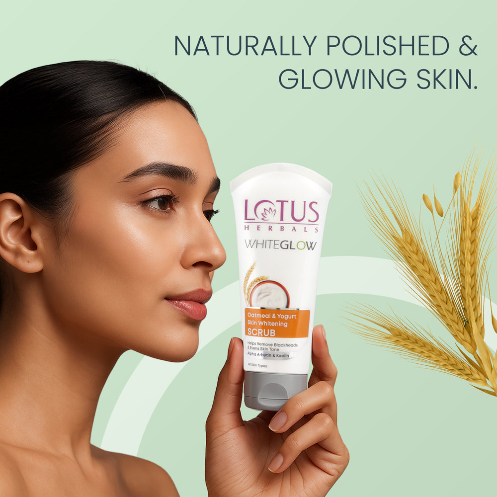 Lotus Herbals WhiteGlow Skin Brightening Oatmeal & Yogurt Scrub 100g