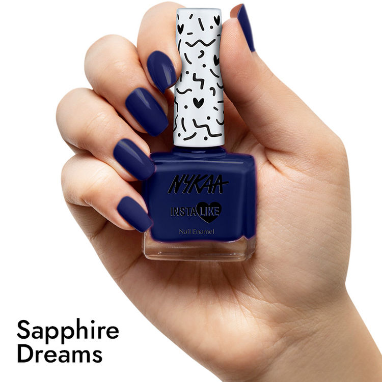 Nykaa InstaLike Long Lasting Nail Enamel - Sapphire Dreams 474 (9ml)
