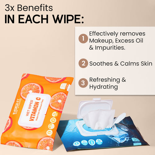 Insight cosmetics WET WIPES (30 WIPES) (Ice Fresh)