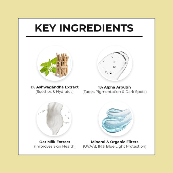 Dr. Sheth's Ashwagandha & Alpha Arbutin Sunscreen - 50g