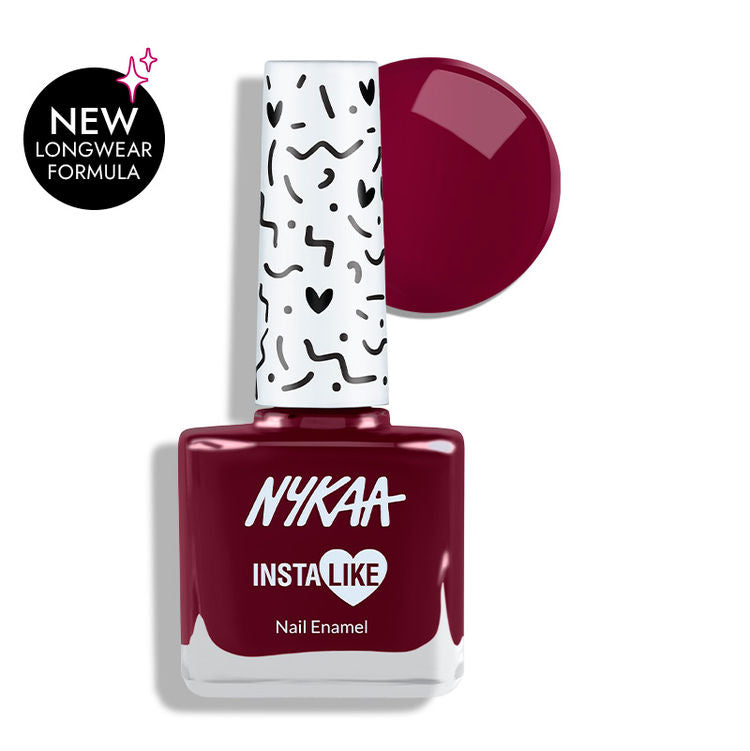Nykaa InstaLike Long Lasting Nail Enamel - Maroon Fam 366
(9ml)
