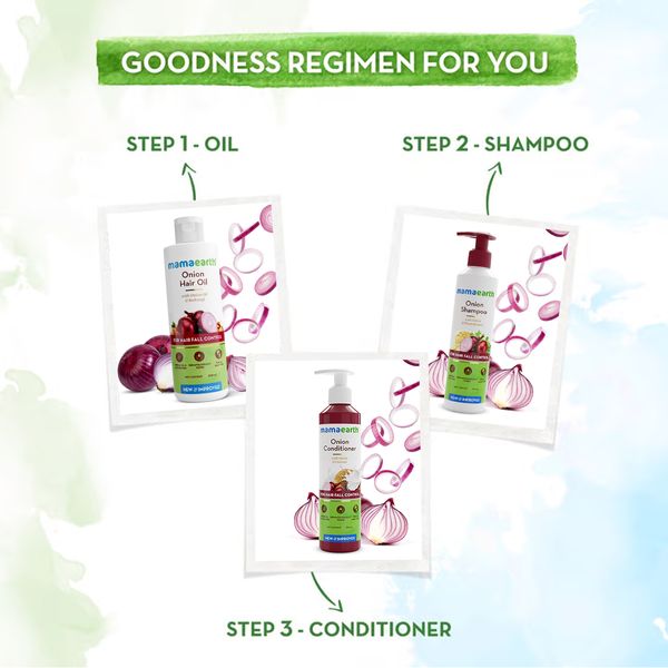 Mamaearth Onion Hair Oil with Onion Oil & Redensyl for Hair Fall Control - 200 ml