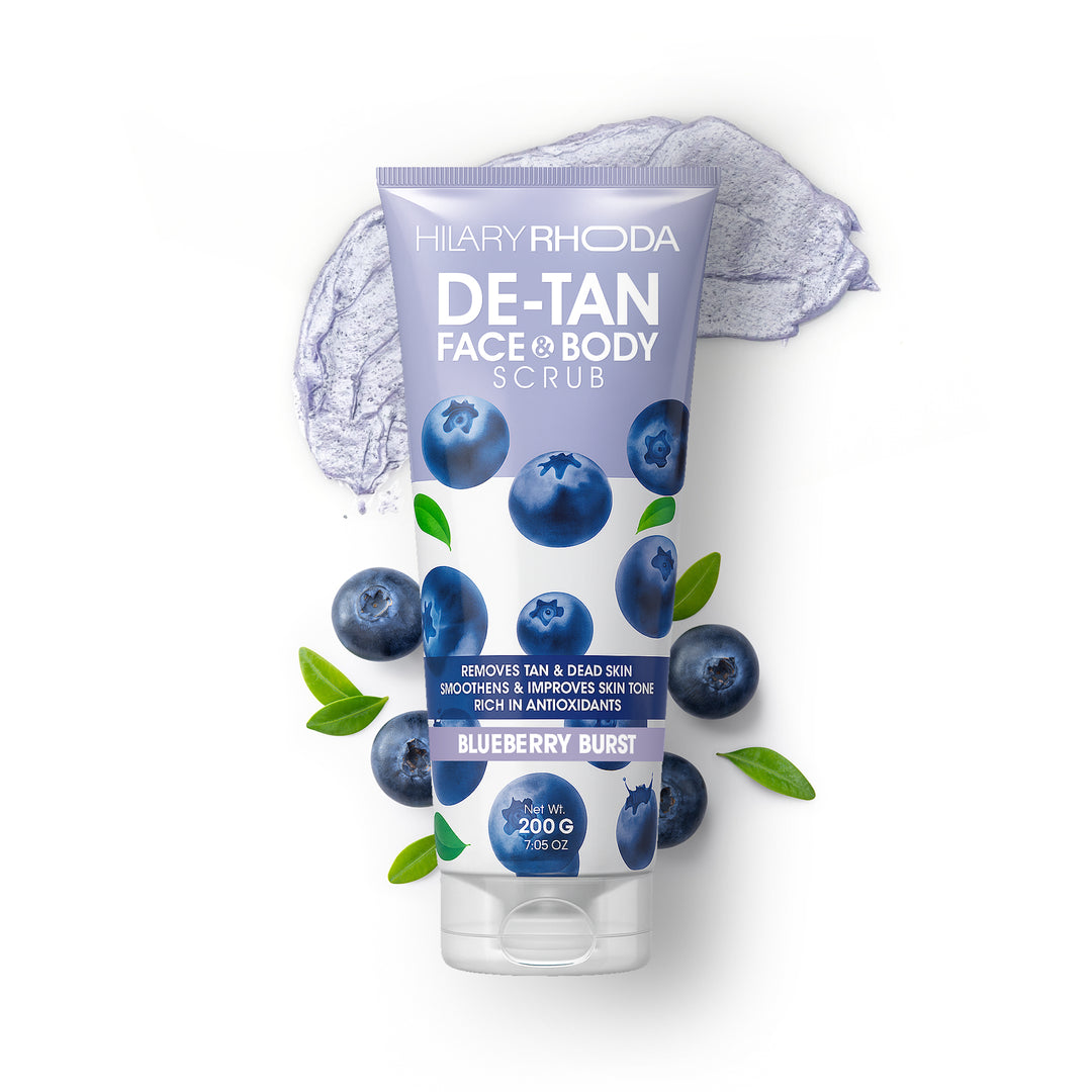 Hilary Rhoda De-Tan Face & Body Scrub - Blueberry Burst 01