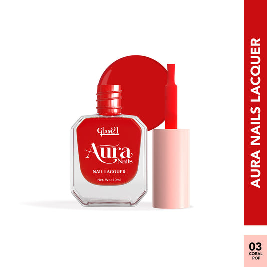 Glam21 Aura - Nail Lacquer (03Coral Pop)