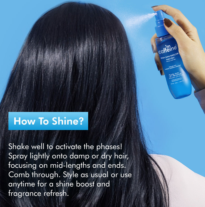 Mcaffeine Anti-Frizz Perfume Hair Spray, 31% Shine Complex For Instant Gloss