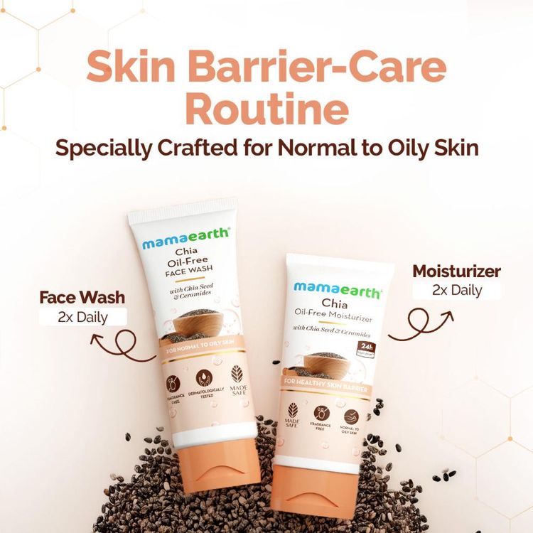 MamaearthChia Seed and Ceramides Oil-Free Face Wash for a Hydrated Glow (100ml)