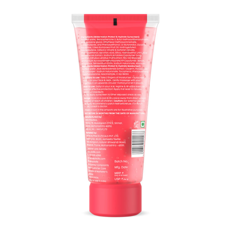 Plix Watermelon SPF PA++++ 50 Protect & Hydrate 2 In 1 Moisturizer + Sunscreen
(50g)