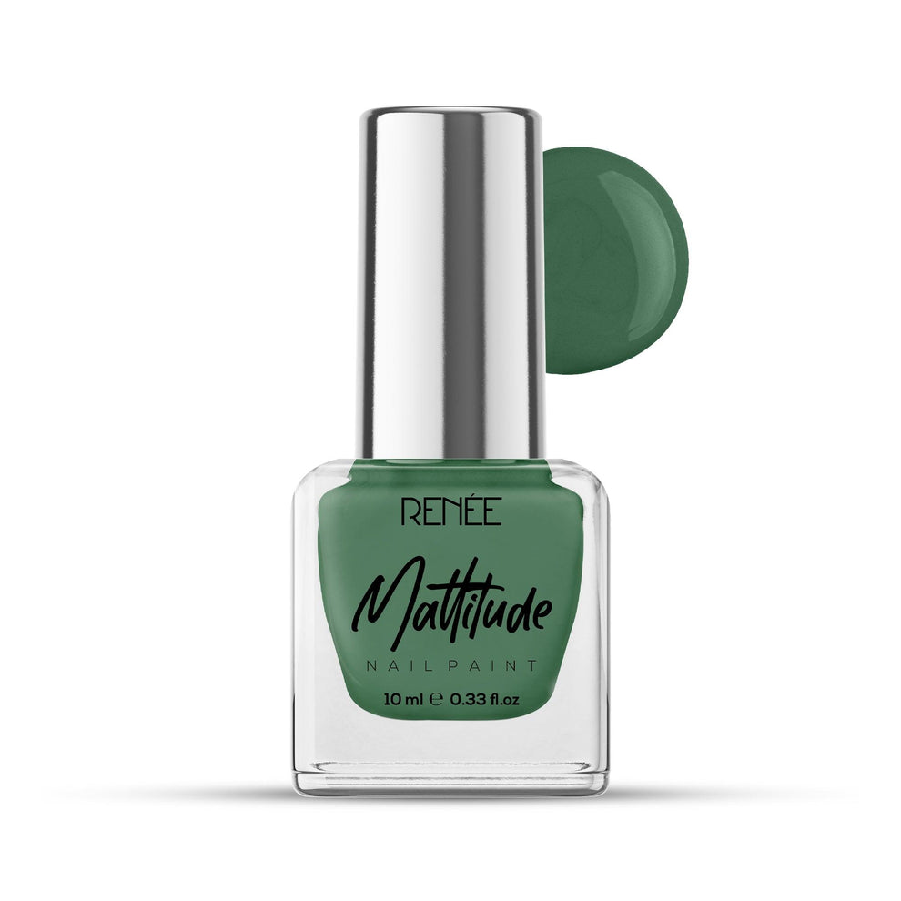RENEE Mattitude Nail Paint 10ml (10 Moss Green)