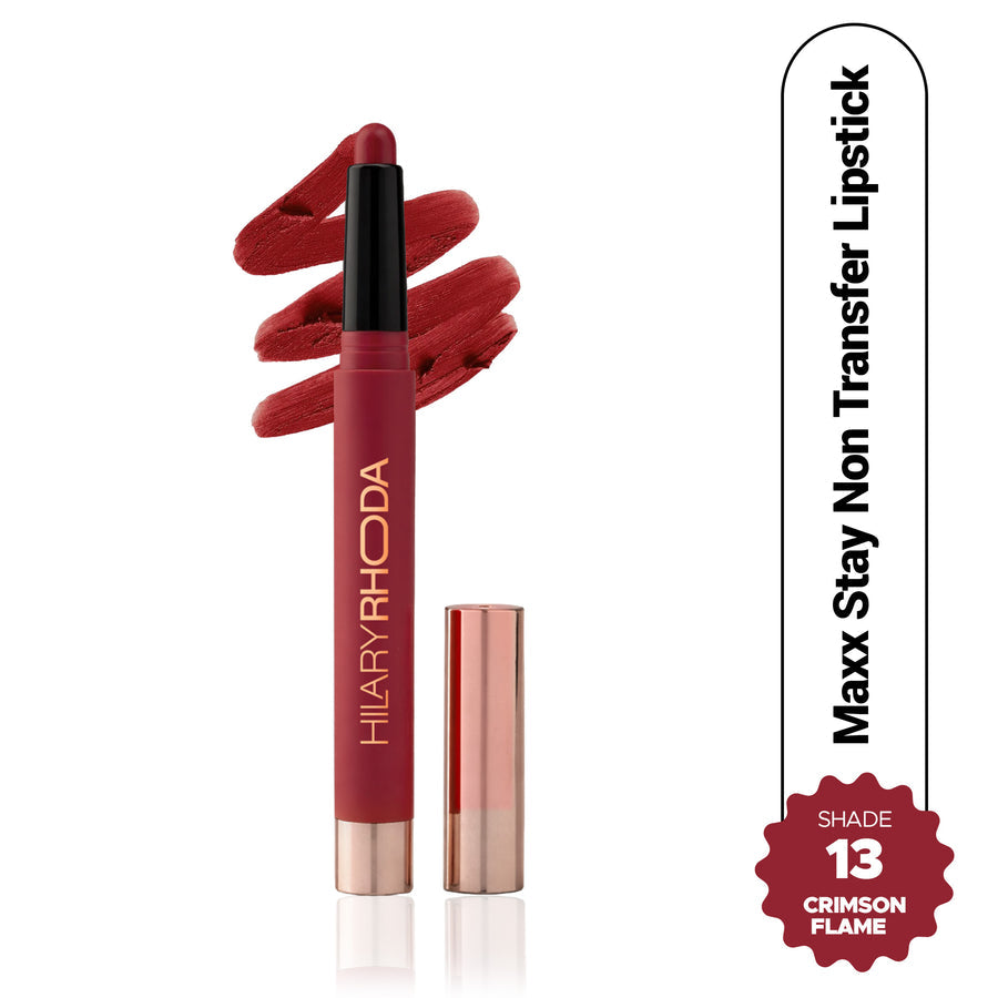 Hilary Rhoda Maxx Stay Non Transfer Lipstick (13 Crimson Flame)