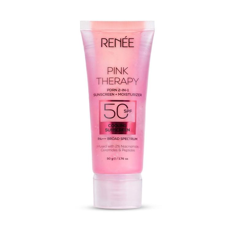 RENEE Pink Therapy PDRN 2-In-1 Sunscreen + Moisturizer In-Vivo Tested SPF 50 PA+++
(50g)
