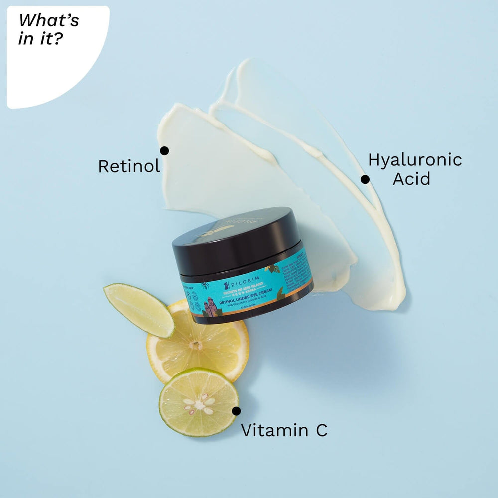 Pilgrim Retinol Under Eye Cream with Vitamin C & Hyaluronic Acid
Discover Youthful And Vitalized Skin