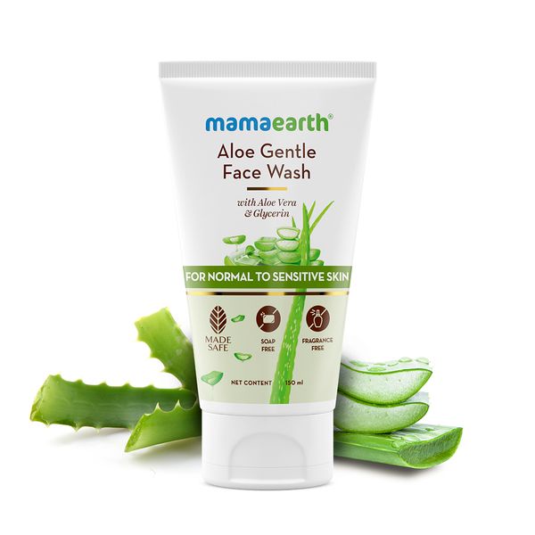 Mamaearth Aloe Vera Face Wash With Aloe Vera & Ashwagandha For A Youthful Glow (150ml)