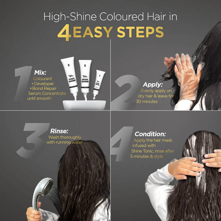 BBlunt Salon Secret High Shine Conditioning Hair Colour - Honey Light Golden Brown (130g)