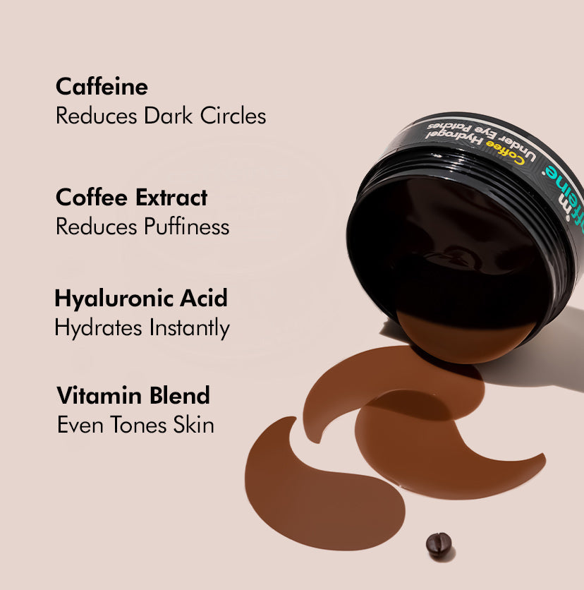 Mcaffeine Coffee Hydrogel Under Eye Patches with Caffeine & HA - 15 Pairs