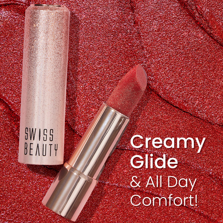 Swiss Beauty More Than Glitter Lipstick (1 Sparkle Gold)
