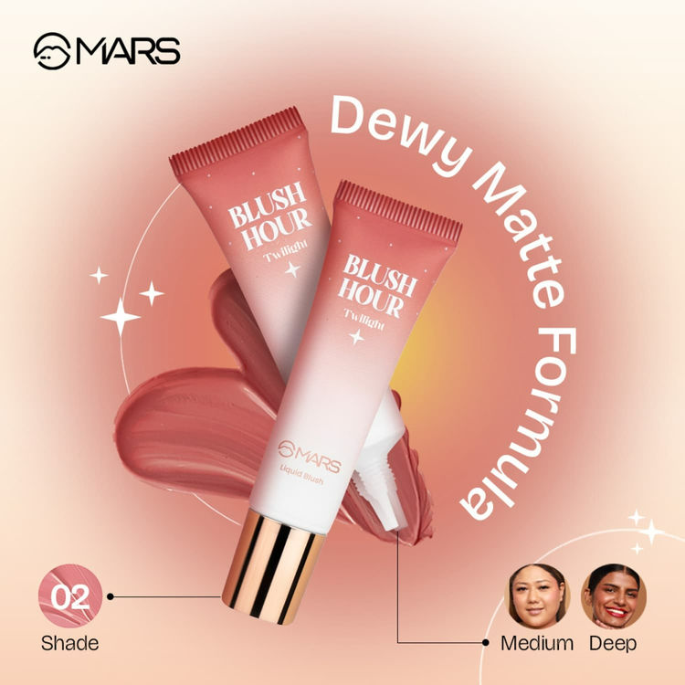 MARS Liquid Blush Hour Dewy-Matte Finish - 02 Twilight (12ml)