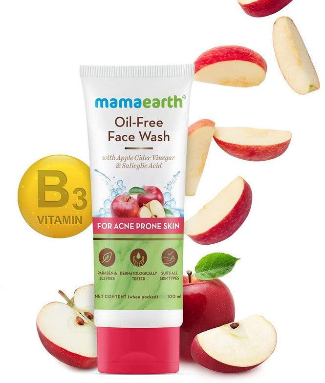 Mamaearth Oil-Free Face Wash For Oily Skin, With Apple Cider Vinegar & Salicylic Acid (100ml)