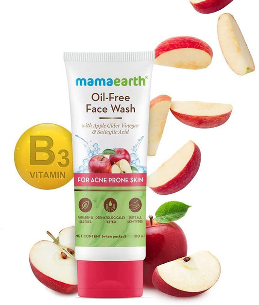 Mamaearth Oil-Free Face Wash For Oily Skin, With Apple Cider Vinegar & Salicylic Acid (100ml)
