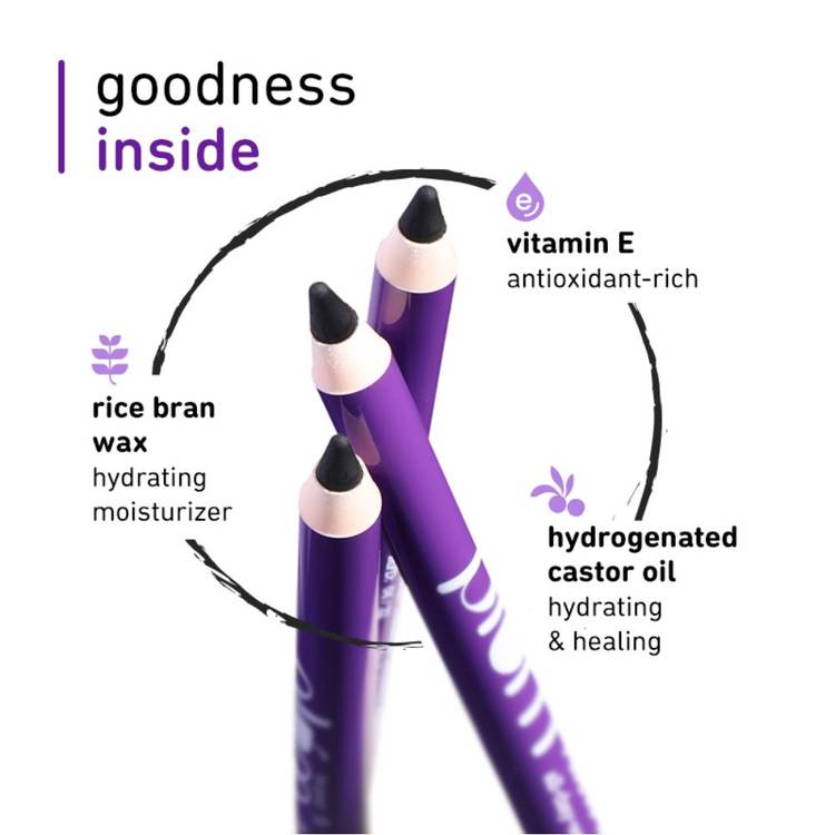 Plum Natur Studio All-Day-Wear Kohl Kajal - Black Brilliance With Free Sharpener (1.2g)