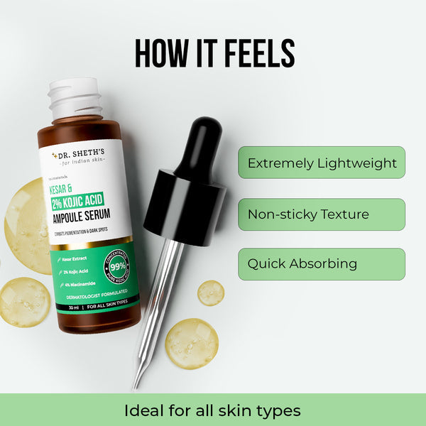 Dr. Sheth's Kesar & 2% Kojic Acid Ampoule Serum