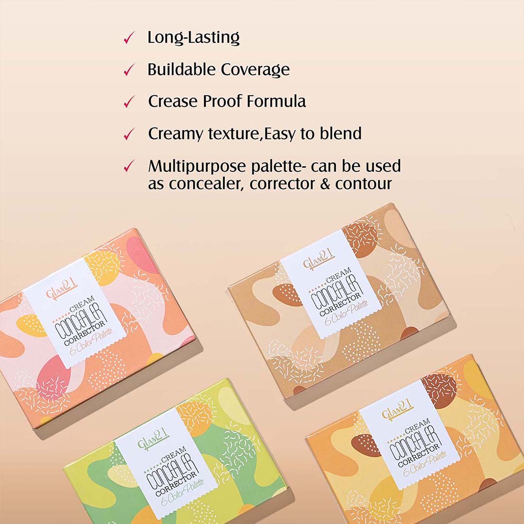 Glam21 Cream Concealer Corrector Palette (01Light Lustre)