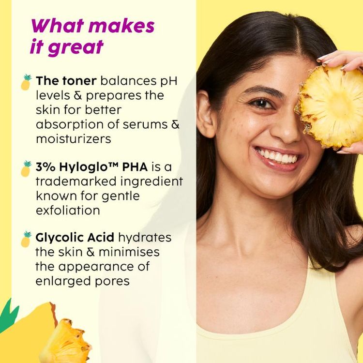 Plix Pineapple 3% Hyloglo PHA Alcohol Free Face Toner
(150ml)
