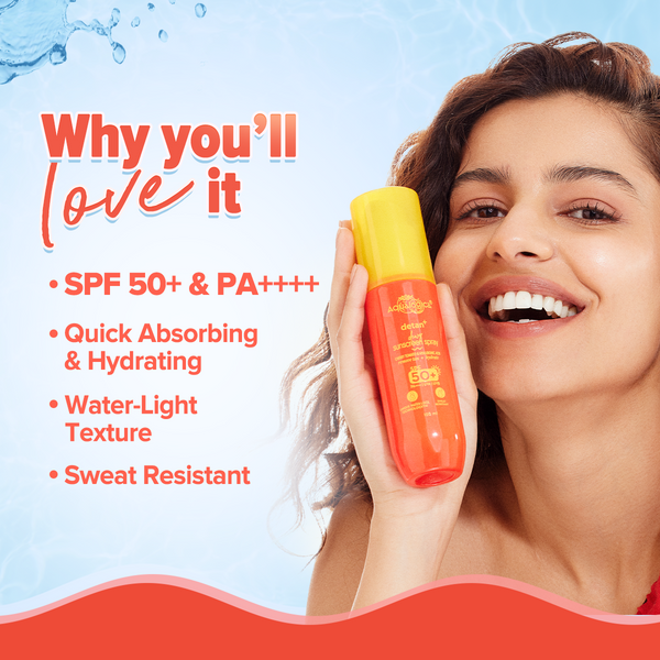 Aqualogica Detan+ Dewy Sunscreen Spray - 100 ml