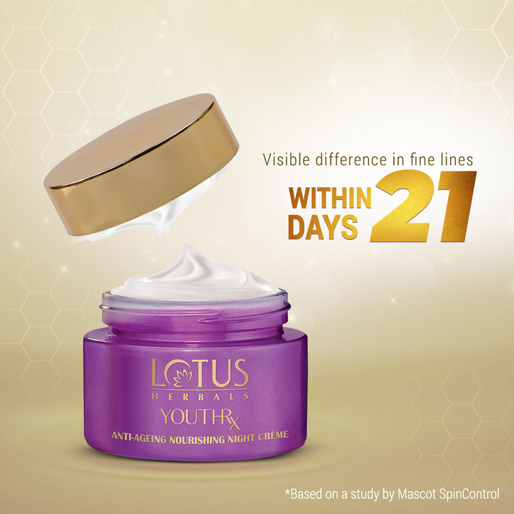Lotus Herbals YouthRx Anti-Ageing Nourishing Night Face Cream,Reduces Fine Lines For All Skin Types (50gm)