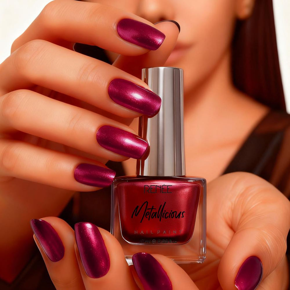 RENEE Metallicious Nail Paint (18 Red Dazzle)