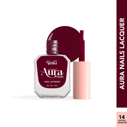 Glam21 Aura - Nail Lacquer(14Crystal Maroon)