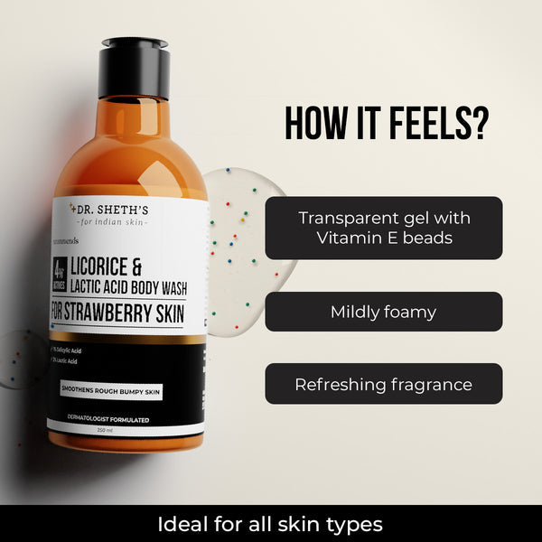 Dr. Sheth's Licorice & Lactic Acid Body Wash - 250ml