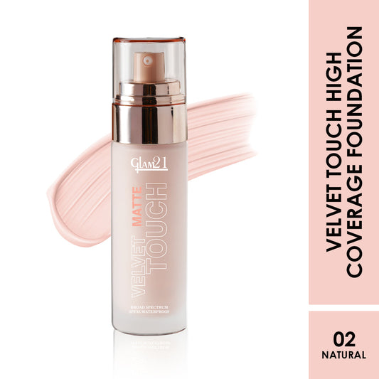 Glam21 Velvet Touch High Coverage Foundation (02Natural)