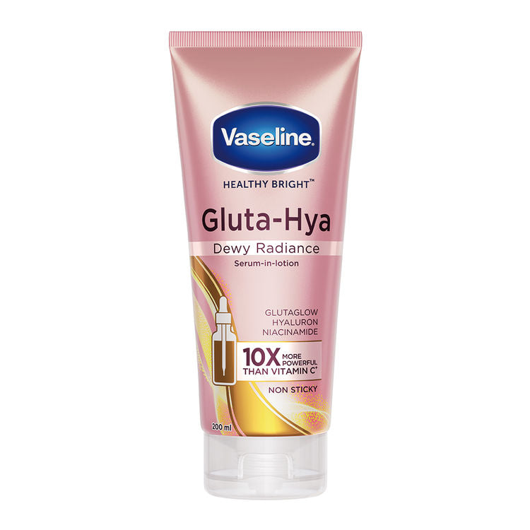 Vaseline Gluta-Hya Dewy Radiance Lotion Bright, Glowing Skin Glutathione Infused Moisturizer (200ml)