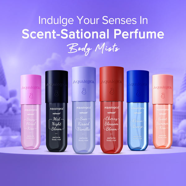 Aqualogica Refresh+ Sun Kissed Vanilla Perfume Body Mist with Zemea & Hyaluronic Acid - 150 ml