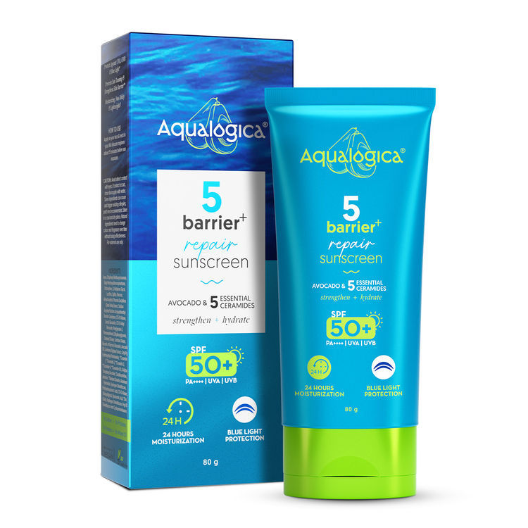 Aqualogica 5 Barrier+ Repair Sunscreen with Avocado & 5 Essential Ceramides 80 gm