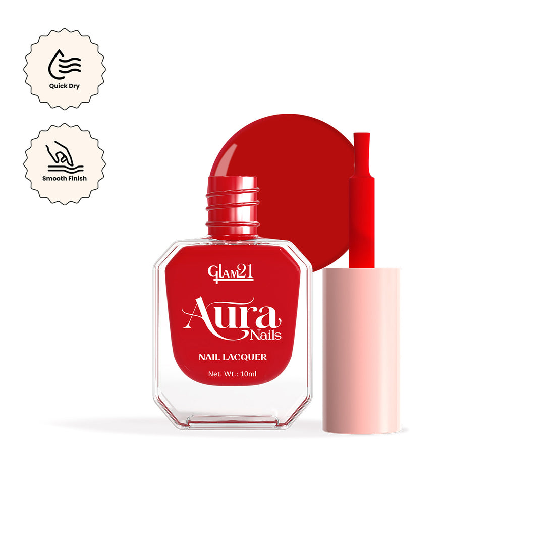 Glam21 Aura - Nail Lacquer (13Red Tease)