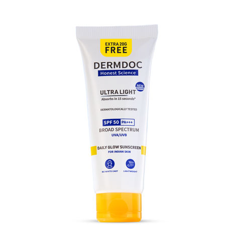 DERMDOC SPF 50 Ultra Light SPF Daily Glow Sunscreen 50 gm