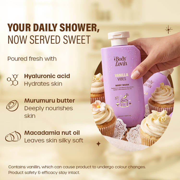Plum BodyLovin Vanilla Vibes Body Wash - Vanillavibes (240ml)