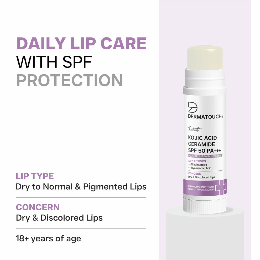 DERMATOUCH Kojic Acid Ceramide SPF 50 PA+++ Natural Lip Balm