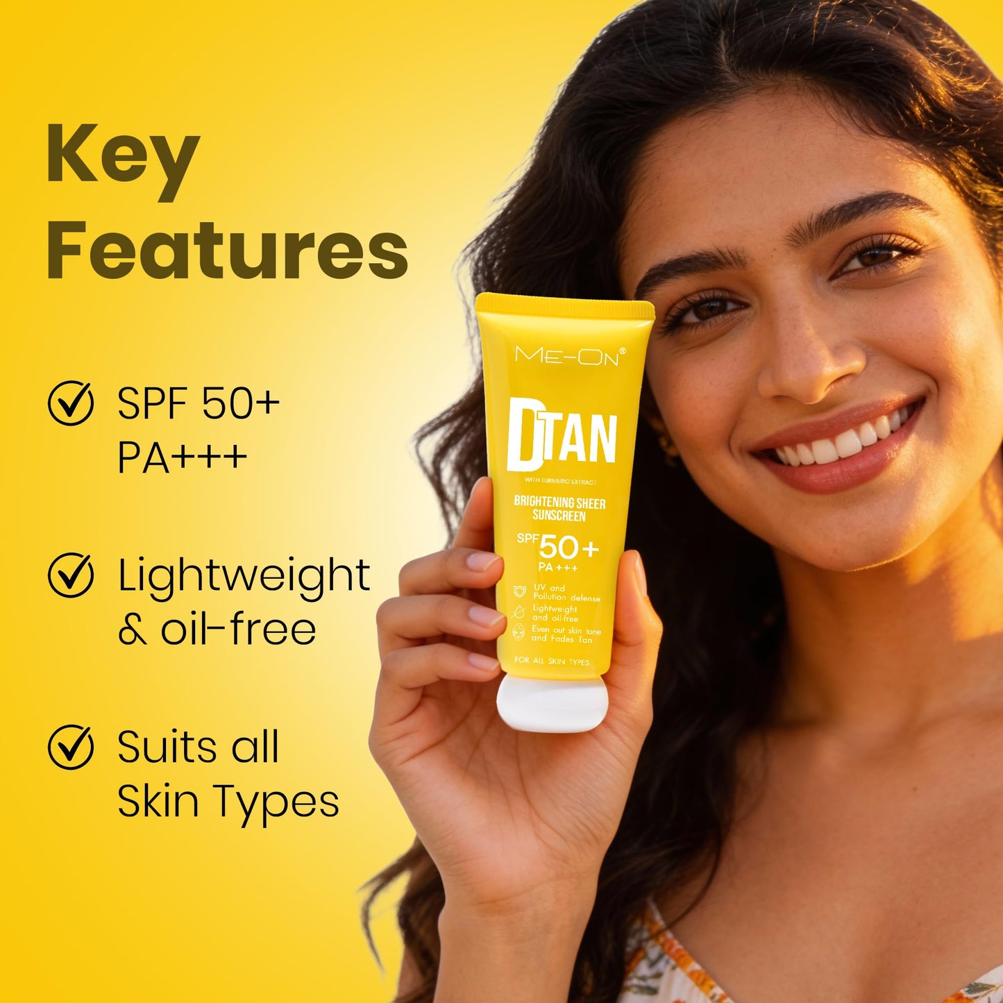 ME-ON DTAN Brightening Sheer Sunscreen SPF 50+ PA+++